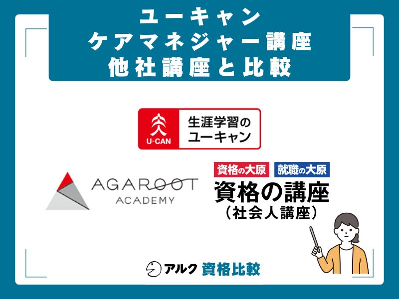 ユーキャンと他社(アガルート・大原)の徹底比較