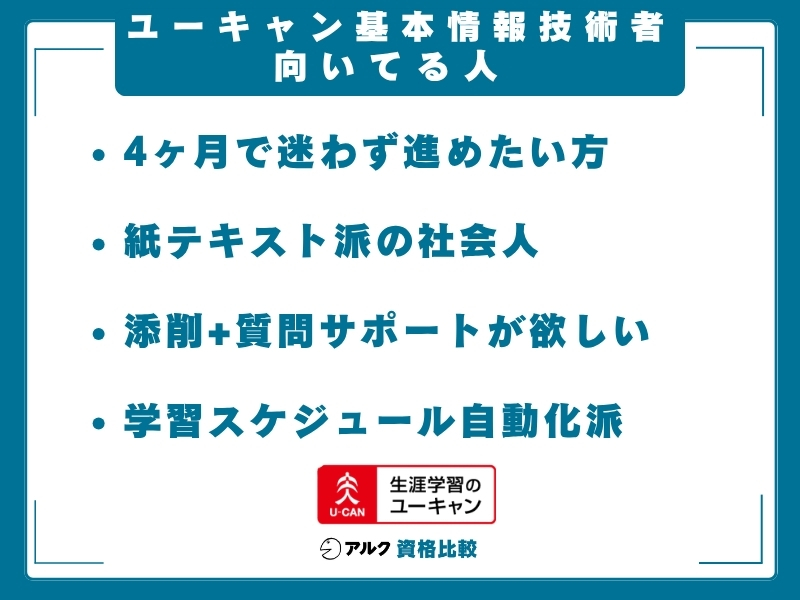 ユーキャン 基本情報技術者 向いてる人
