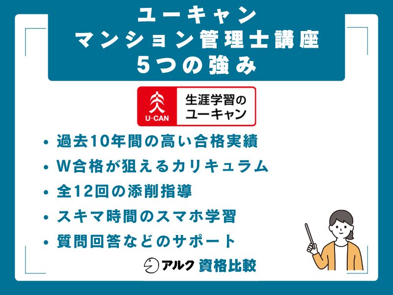 ユーキャンが選ばれる5つの強み