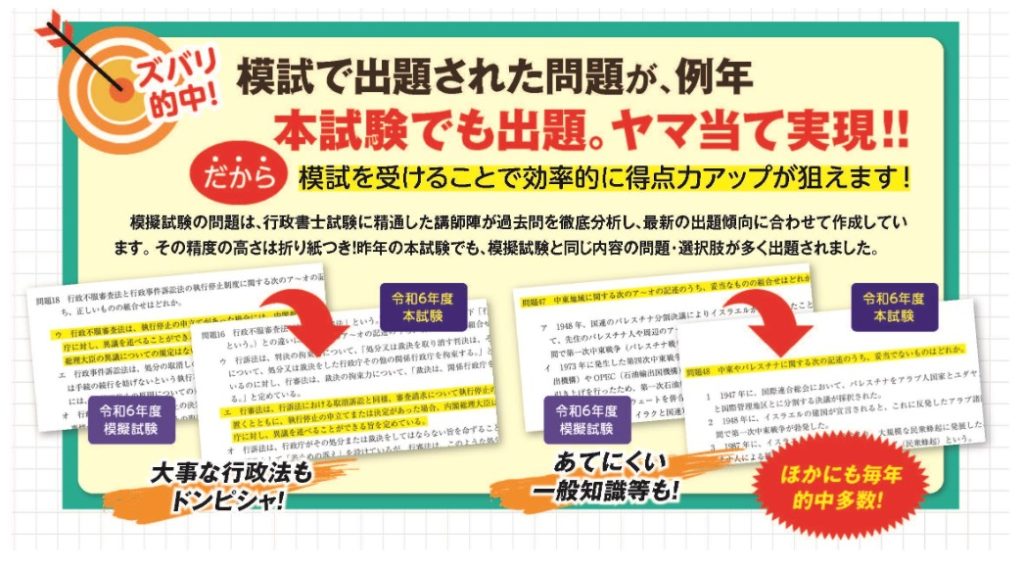 ユーキャン行政書士講座　模試