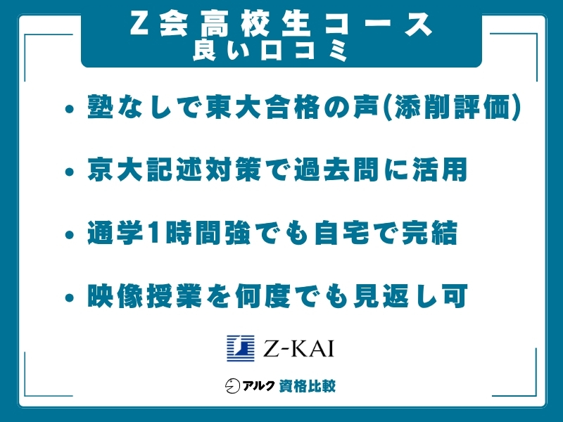 Z会 高校生コース 口コミ