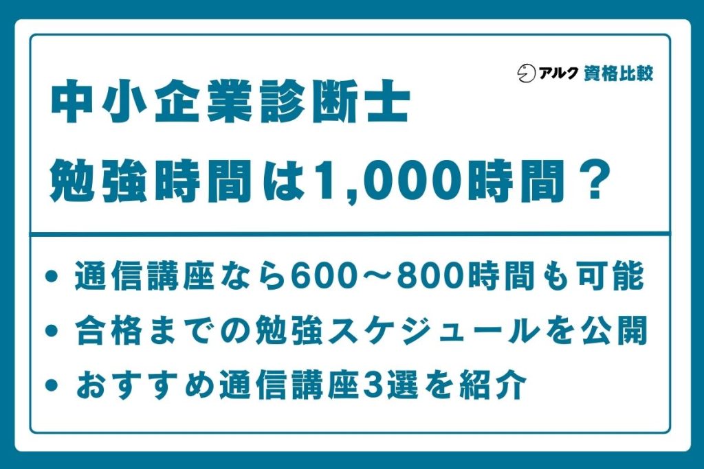 中小企業診断士 勉強時間