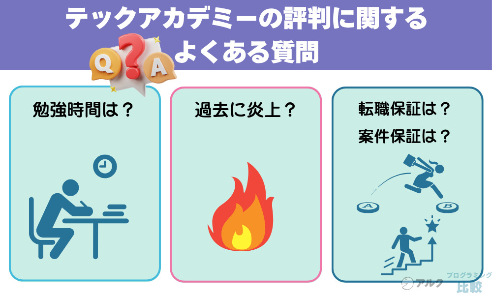テックアカデミーの評判に関するよくある質問