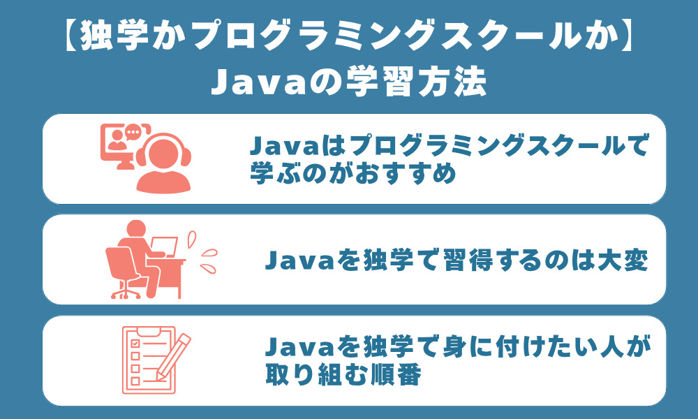 【独学かプログラミングスクールか】Javaの学習方法