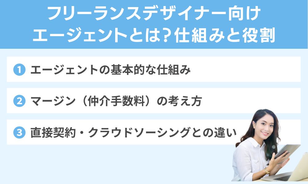 フリーランスデザイナー向けエージェントとは?仕組みと役割