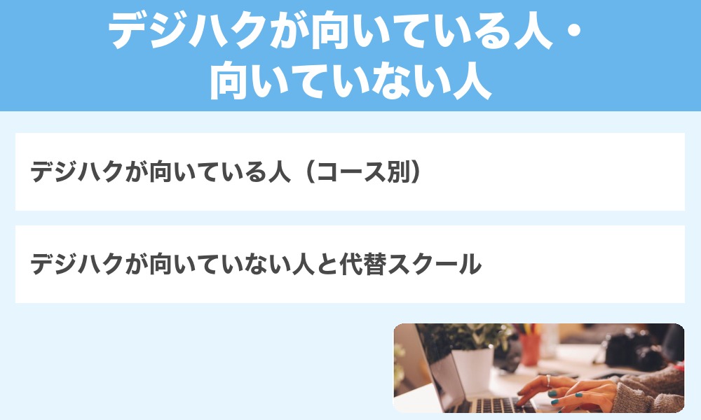 デジハクが向いている人・向いていない人