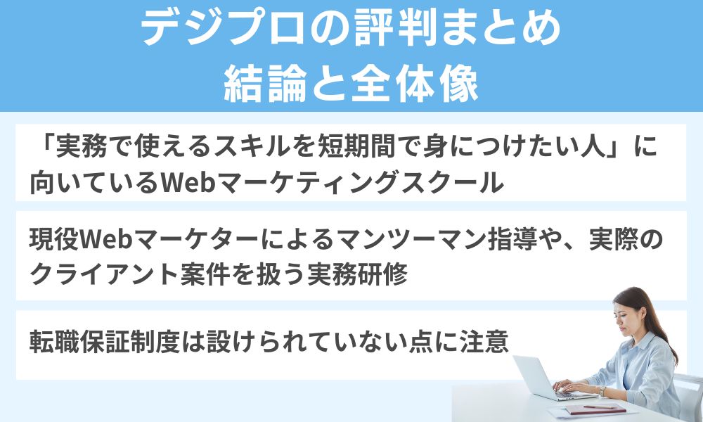 デジプロの評判まとめ｜結論と全体像