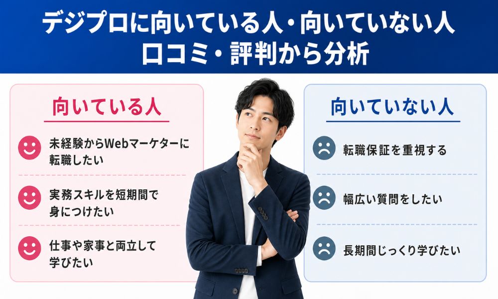 デジプロに向いている人・向いていない人