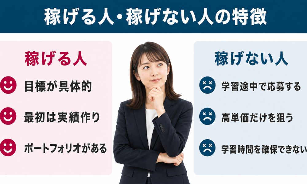 稼げる人・稼げない人の特徴