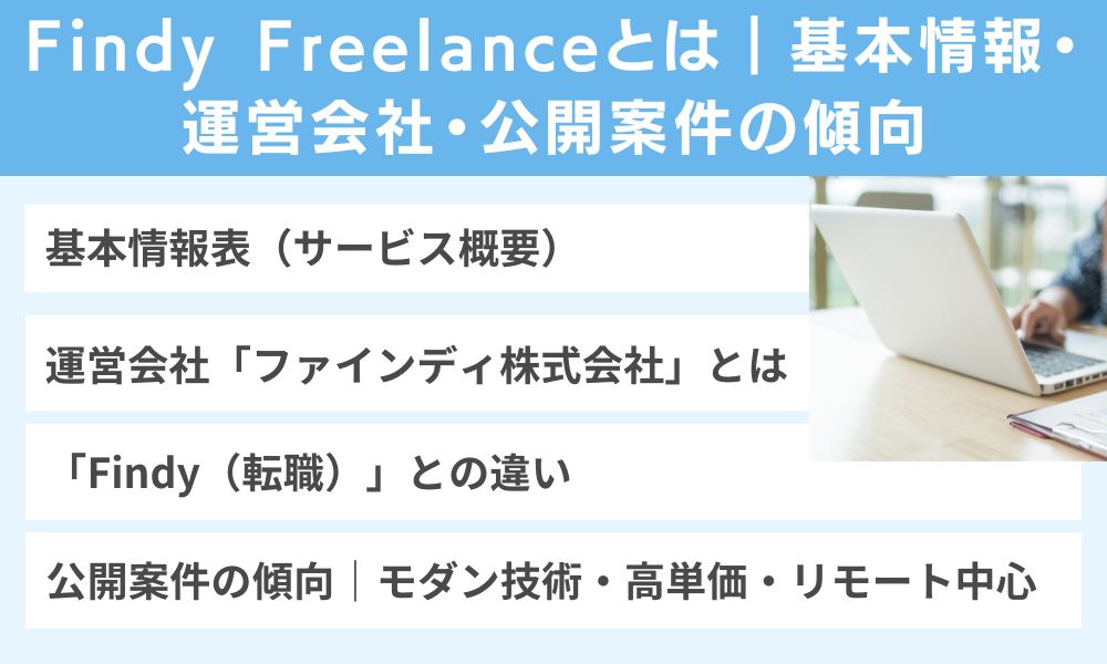 Findy Freelanceとは|基本情報・運営会社・公開案件の傾向