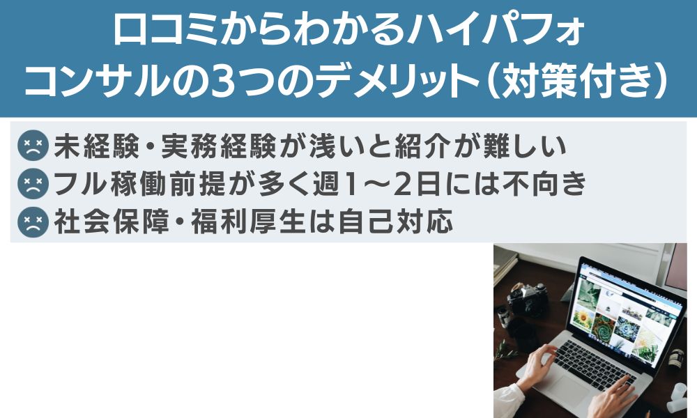 口コミからわかるハイパフォコンサルの3つのデメリット(対策付き)