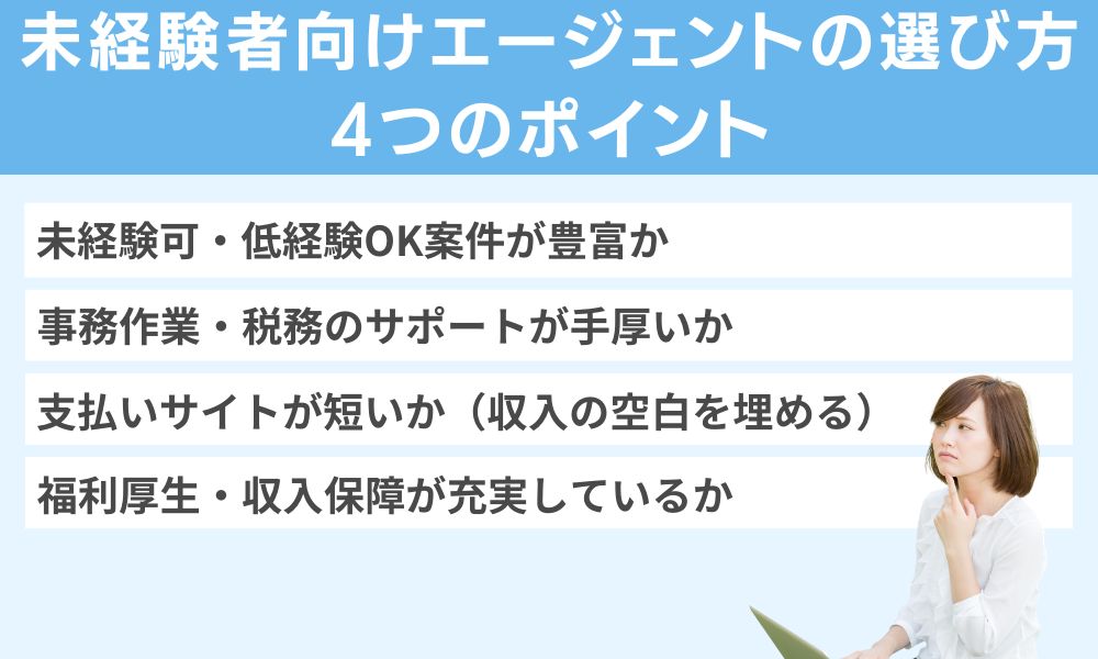 未経験者向けエージェントの選び方4つのポイント