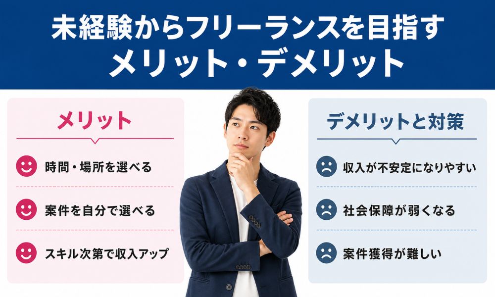 未経験からフリーランスを目指すメリット・デメリット