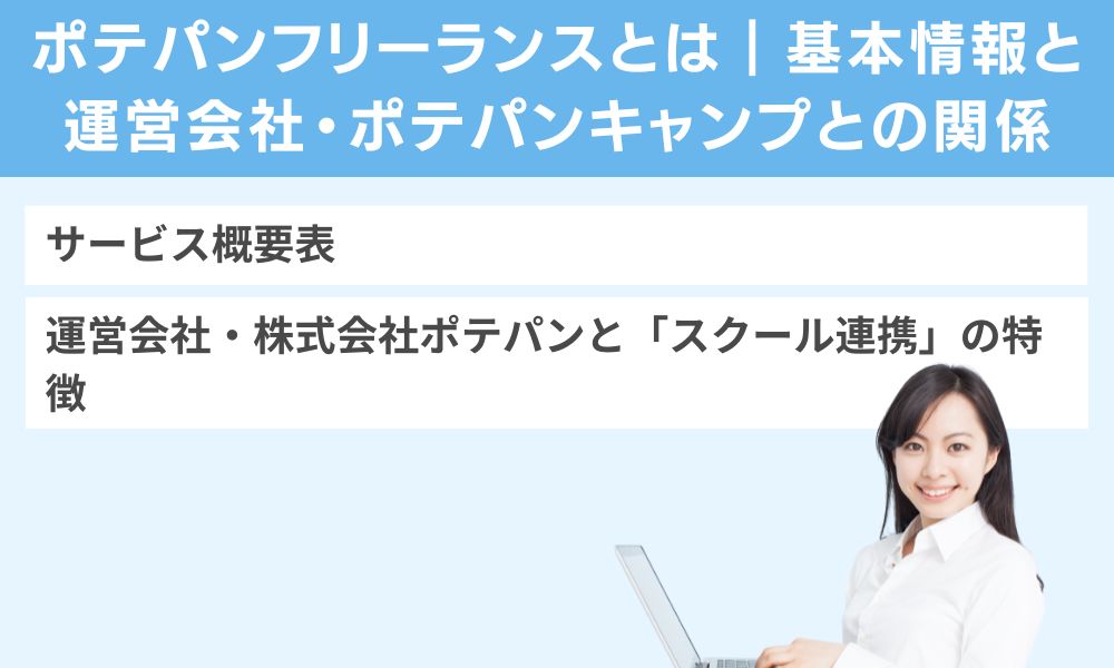 ポテパンフリーランスとは|基本情報と運営会社・ポテパンキャンプとの関係