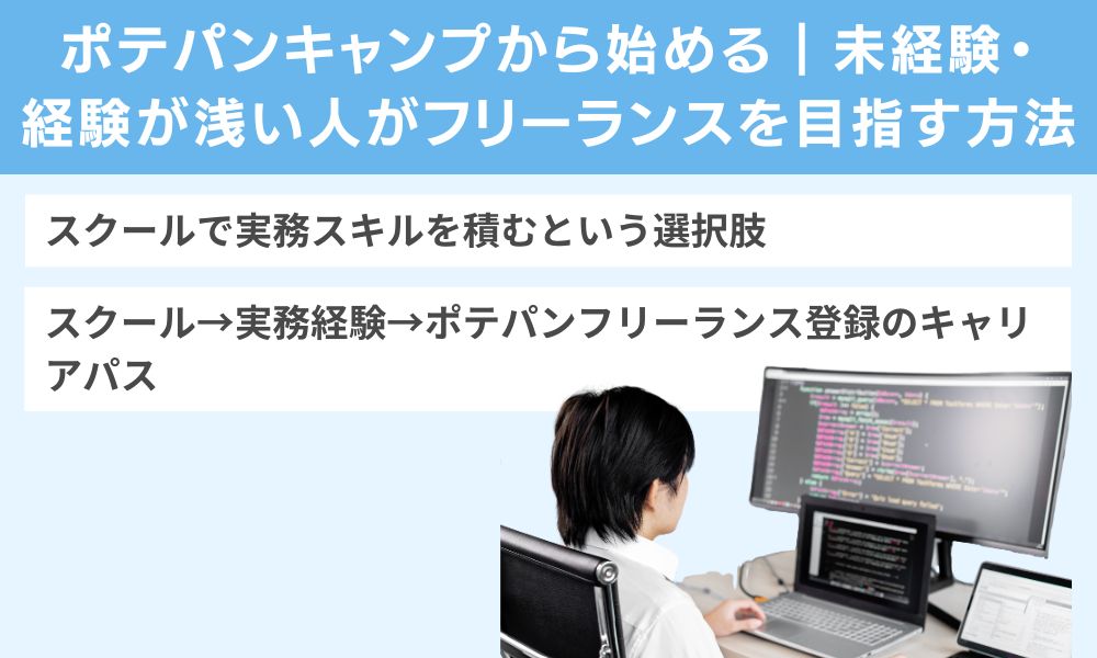 ポテパンキャンプから始める|未経験・経験が浅い人がフリーランスを目指す方法