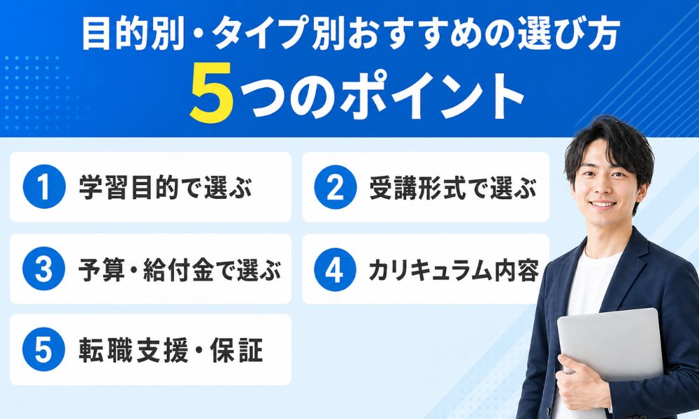目的別・タイプ別おすすめの選び方【5つのポイント】