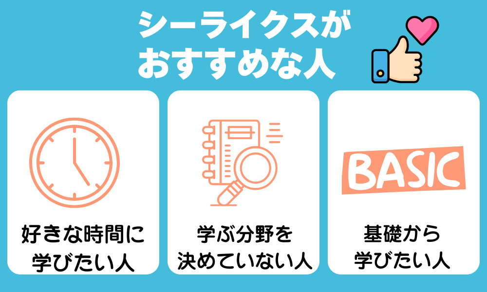 シーライクスがおすすめな人の特徴