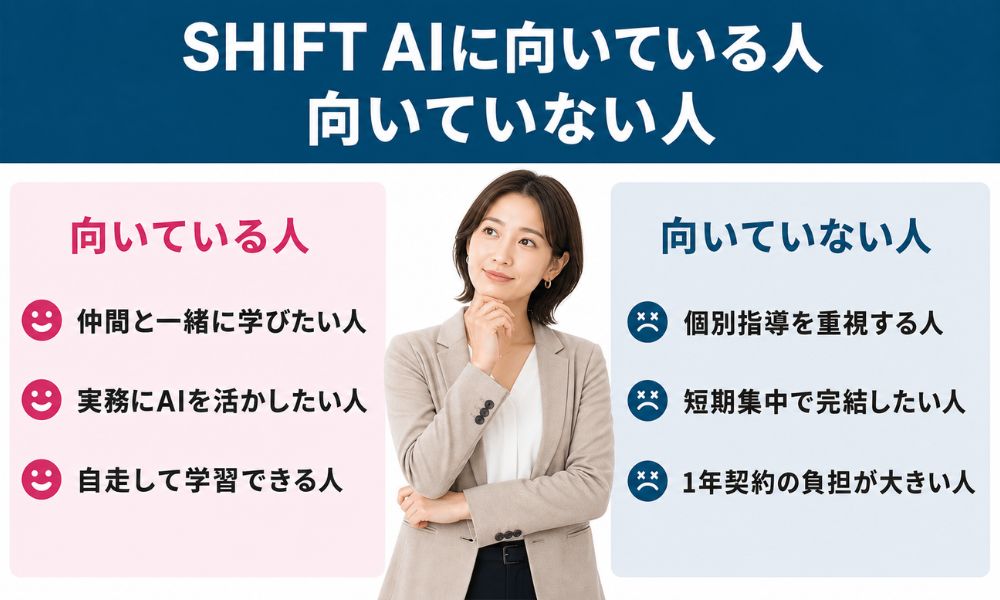 SHIFT AIに向いている人・向いていない人