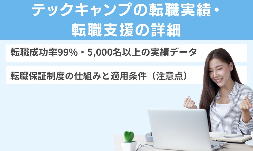 テックキャンプの転職実績・転職支援の詳細