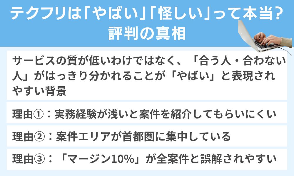 テクフリは「やばい」「怪しい」って本当?評判の真相