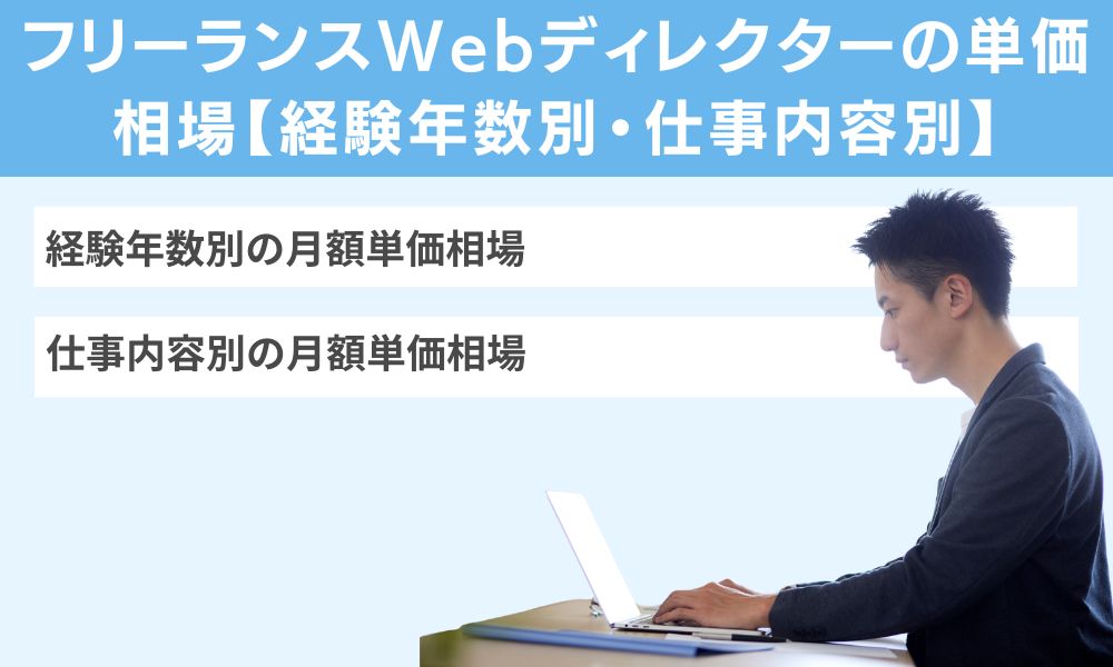 フリーランスWebディレクターの単価相場【経験年数別・仕事内容別】