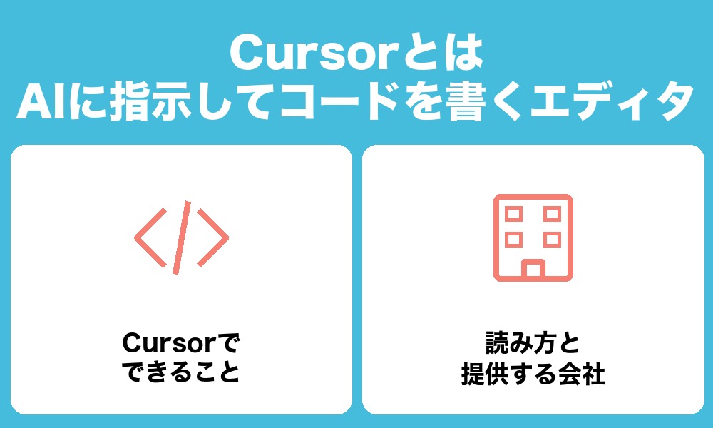 Cursorとは|AIに指示してコードを書いてもらうエディタ