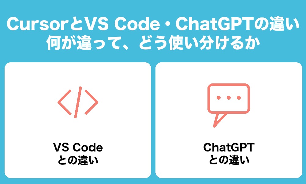CursorとVS Code・ChatGPTの違い