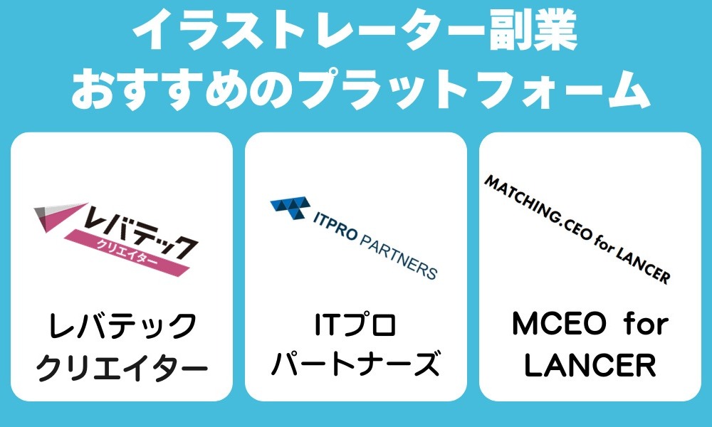 イラストレーターの副業案件を探すのにおすすめのプラットフォーム