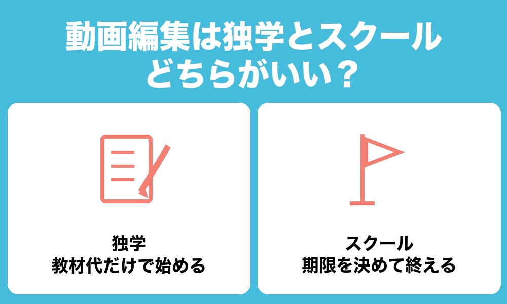 動画編集は独学とスクールどちらがいい?