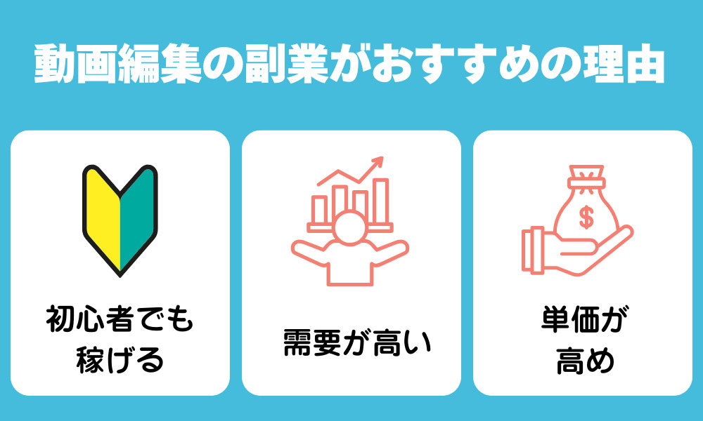 副業として動画編集がおすすめの理由
