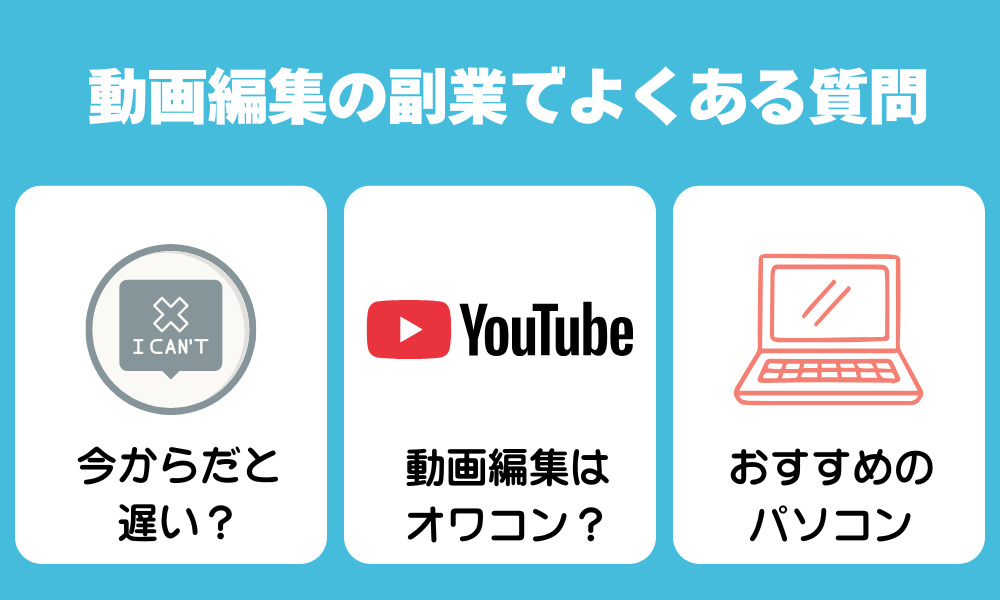 動画編集の副業でよくある質問
