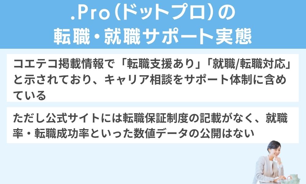 .Pro(ドットプロ)の転職・就職サポート実態