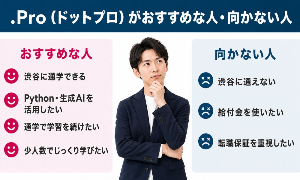 .Pro(ドットプロ)がおすすめな人・向かない人
