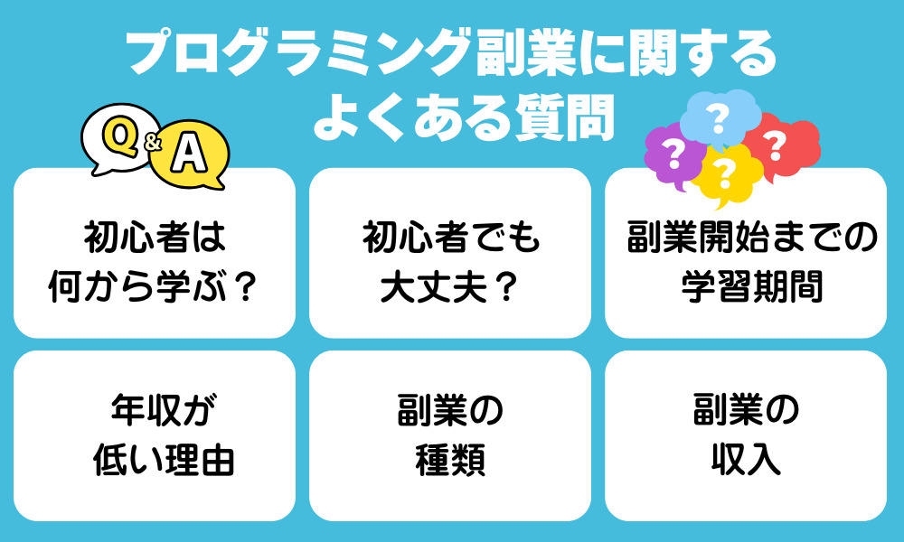 プログラミングの副業に関してよくある質問