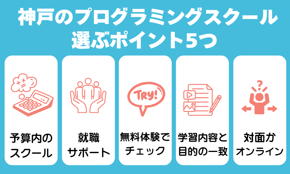 神戸でプログラミングスクールを選ぶポイント
