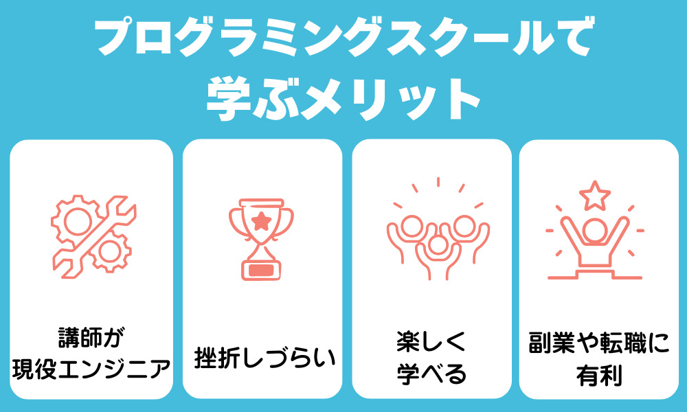 プログラミングスクールで学ぶメリット