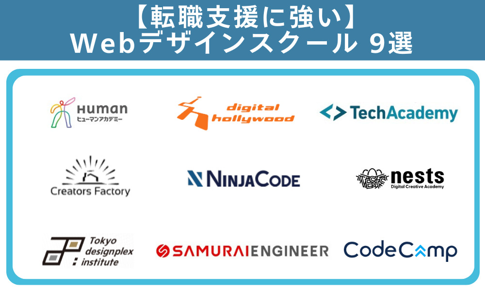 就職支援があるおすすめのWebデザインスクール9選