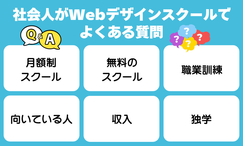 社会人向けWebデザインスクールでよくある質問