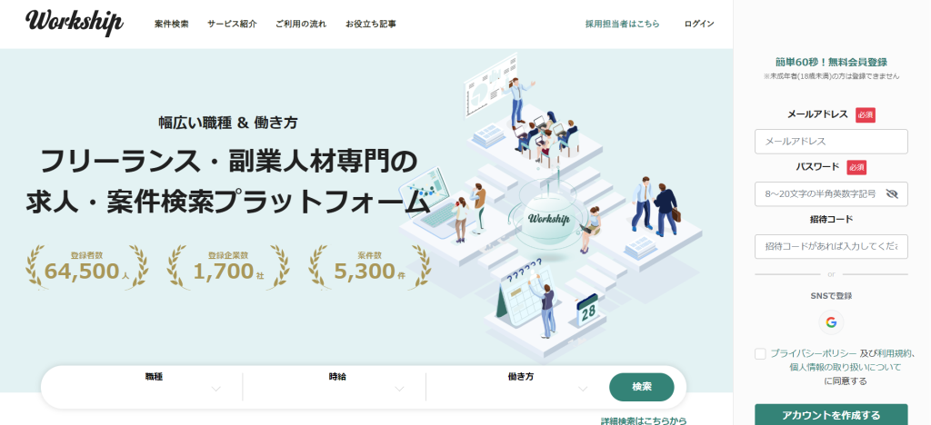 Workship|デザイナー・マーケター含むハイブリッド型