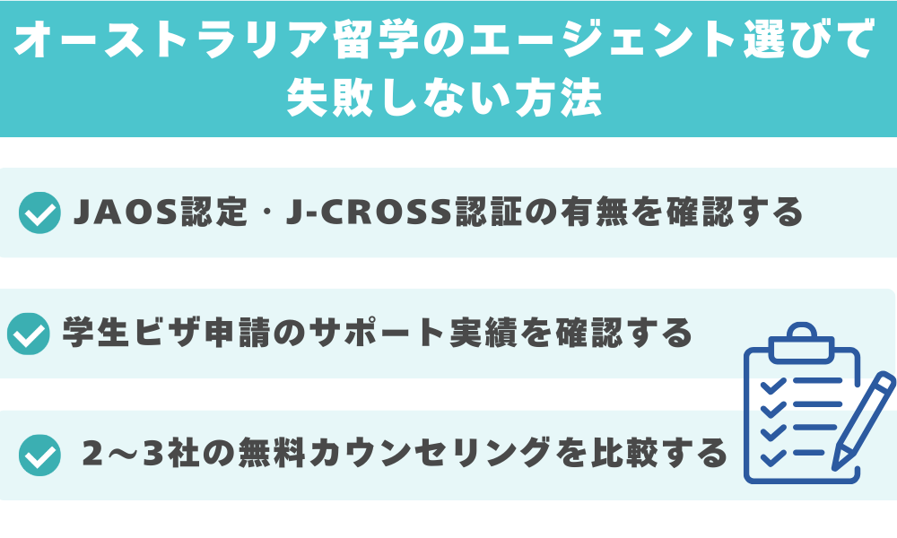 オーストラリア留学のエージェント選びで失敗しない方法