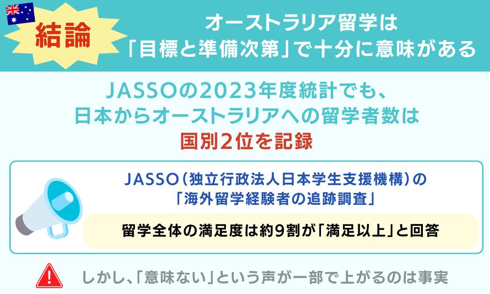 結論：オーストラリア留学は「目標と準備次第」で十分に意味がある