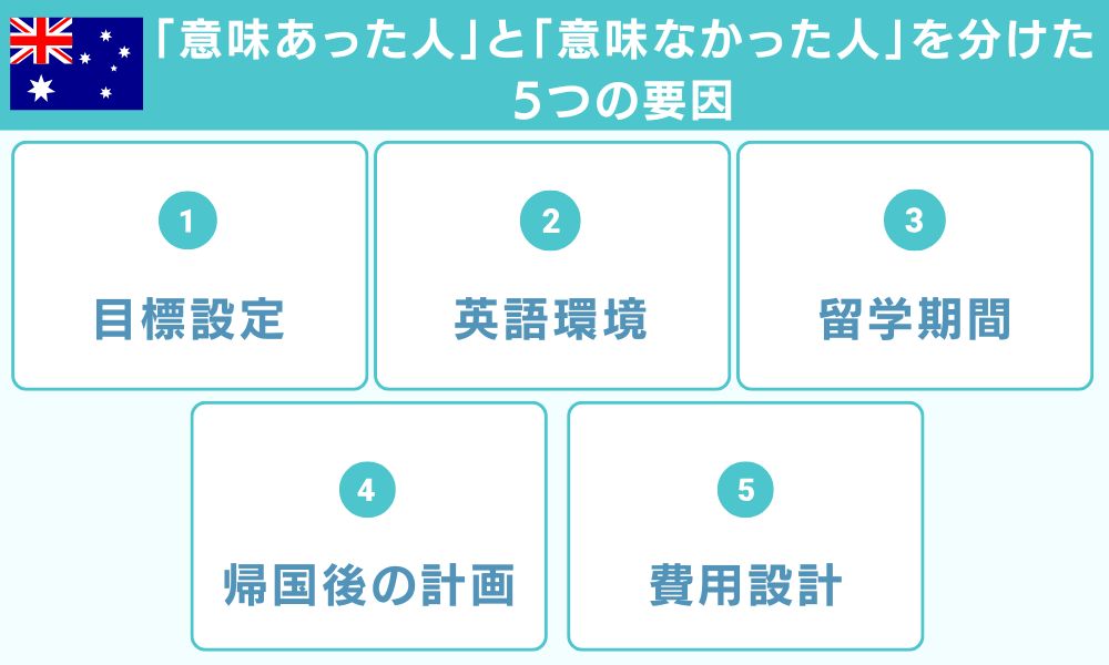 「意味あった人」と「意味なかった人」を分けた5つの要因