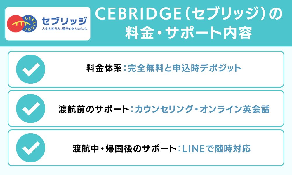 CEBRIDGE(セブリッジ)の料金・サポート内容
