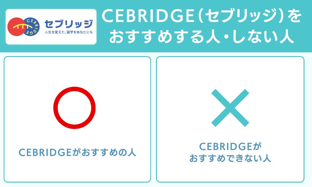 CEBRIDGE(セブリッジ)をおすすめする人・しない人