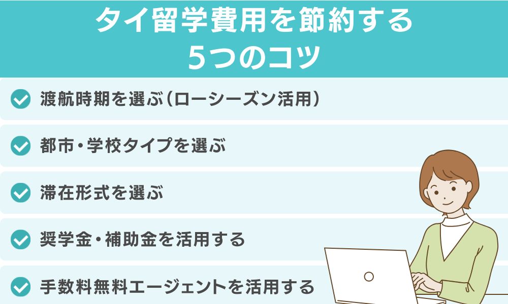 タイ留学費用を節約する5つのコツ
