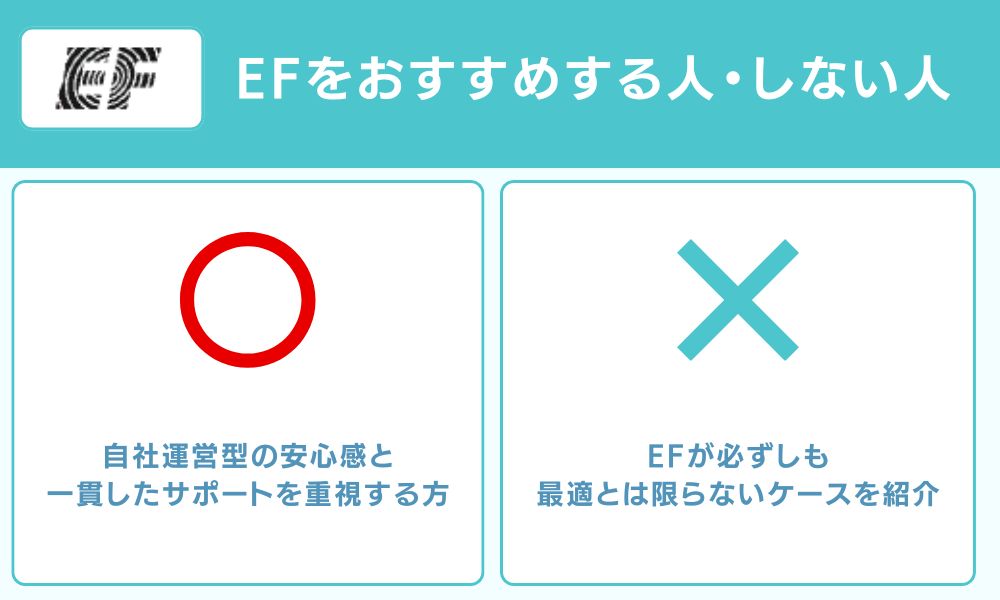 EFをおすすめする人・しない人