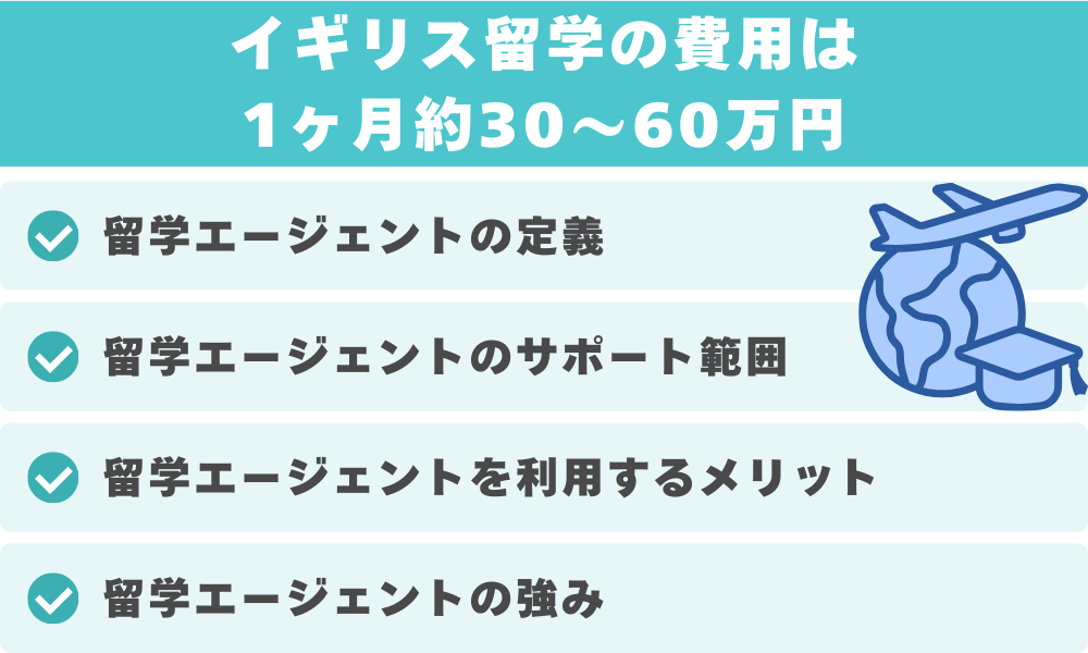 【結論】イギリス留学の費用は1ヶ月約30〜60万円