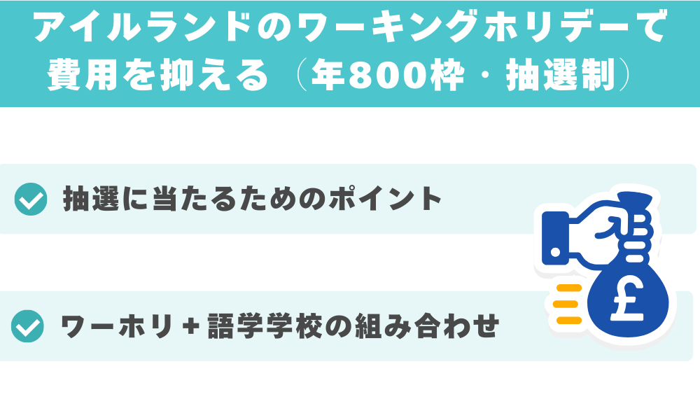 アイルランドのワーキングホリデーで費用を抑える（年800枠・抽選制）