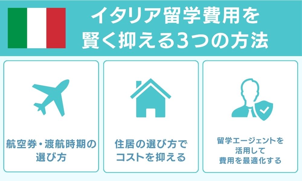 イタリア留学費用を賢く抑える3つの方法