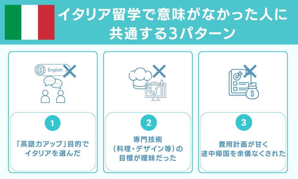 イタリア留学で意味がなかった人に共通する3パターン